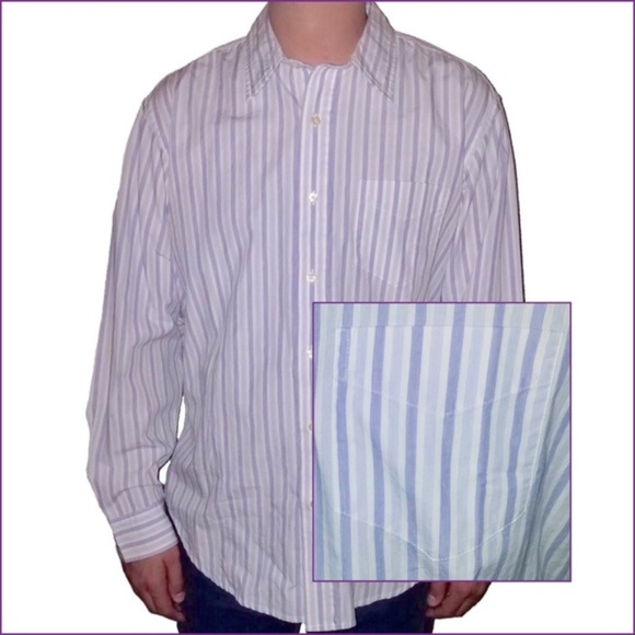 GAP Other - GAP Purple Stripe Classic Button Dress Shirt Large